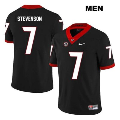 Men's Georgia Bulldogs NCAA #7 Tyrique Stevenson Nike Stitched Black Legend Authentic College Football Jersey MNO7354PG